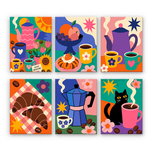 Scènes de café confortables
