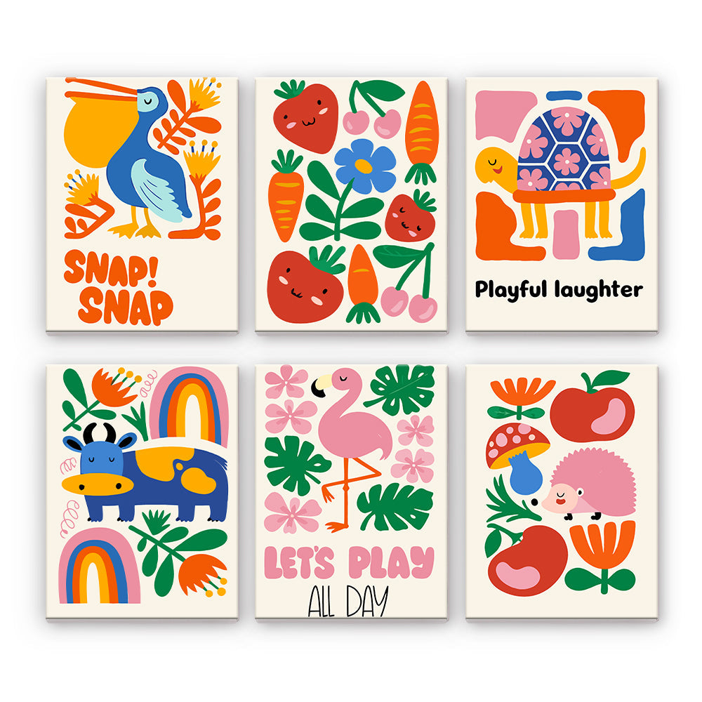 Animaux et fleurs ludiques