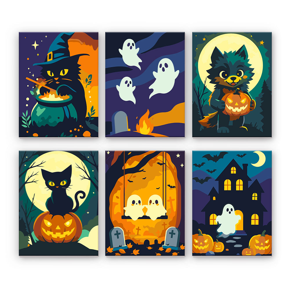 Chats et fantômes d’Halloween