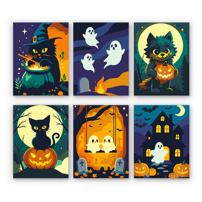 Chats et fantômes d’Halloween