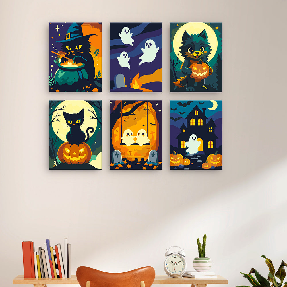 Chats et fantômes d’Halloween