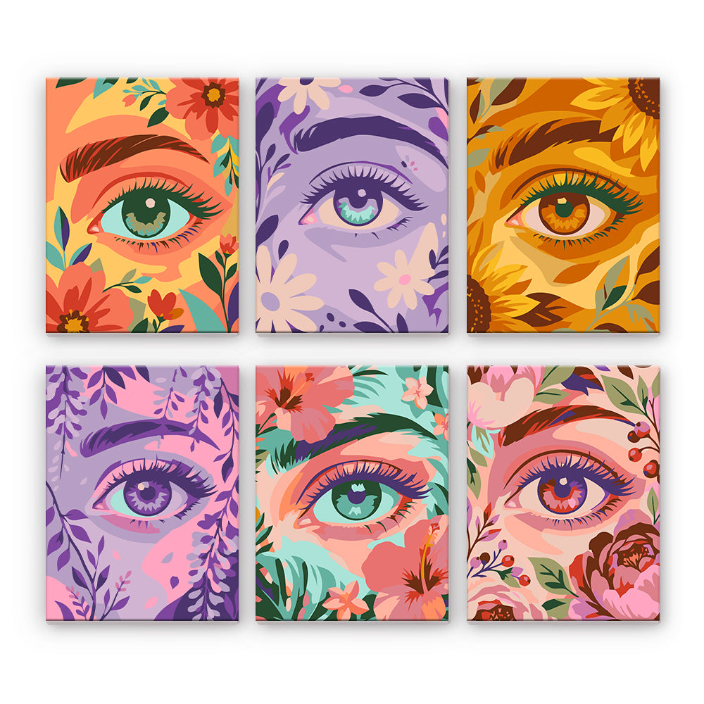 Portraits d’yeux floraux