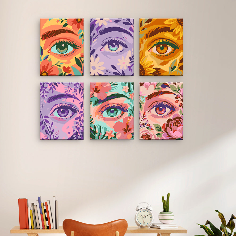 Portraits d’yeux floraux