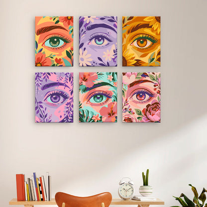 Portraits d’yeux floraux