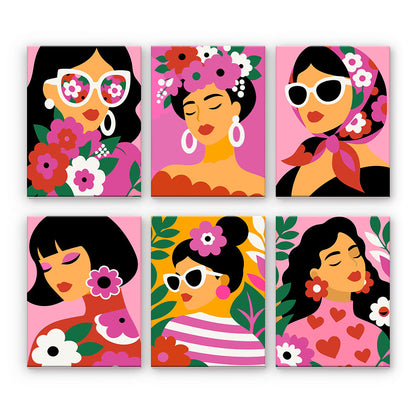 Portraits de femmes florales