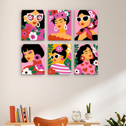 Portraits de femmes florales