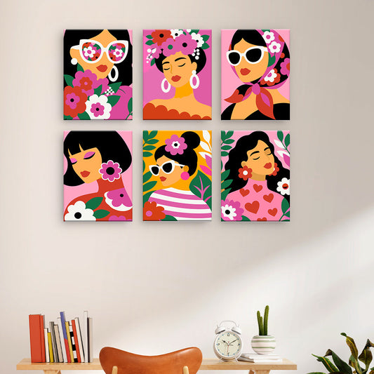 Portraits de femmes florales