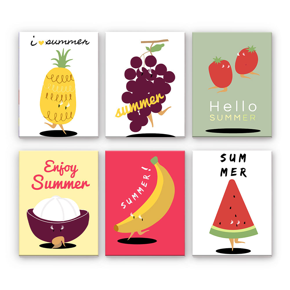 Personnages de fruits d'été