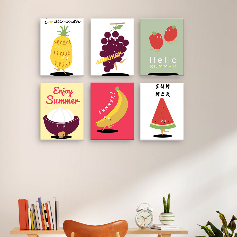 Personnages de fruits d'été