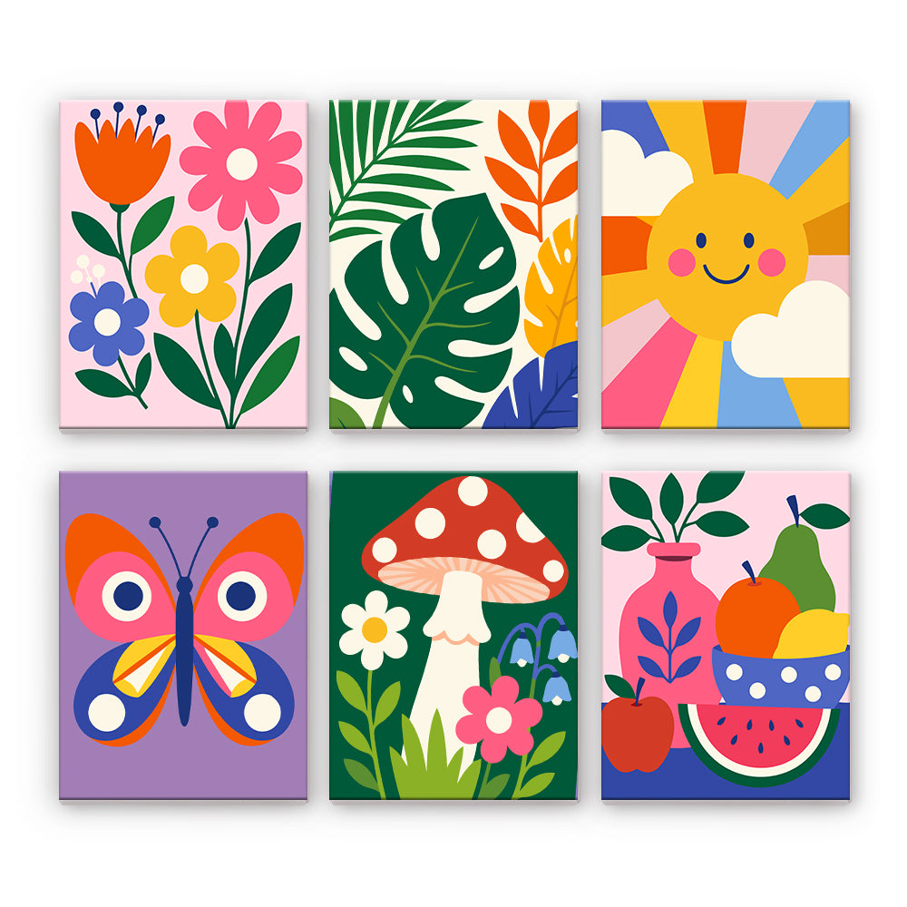 Icônes de la nature colorée