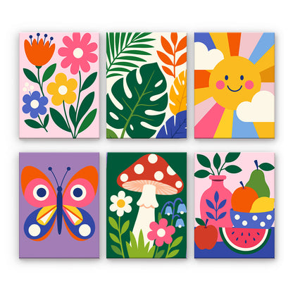 Icônes de la nature colorée