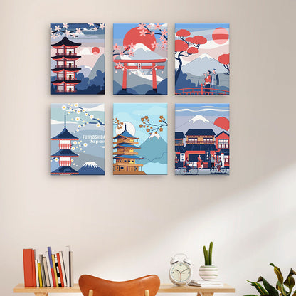 Scènes de paysages japonais