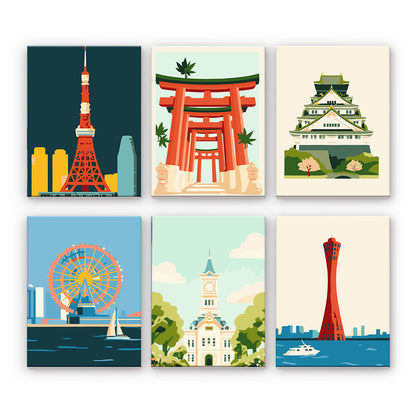 Affiches de monuments japonais