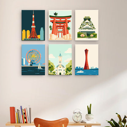 Affiches de monuments japonais