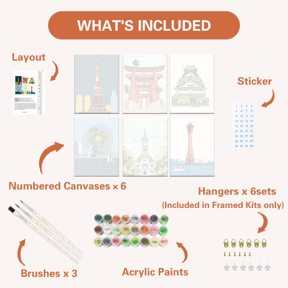 Affiches de monuments japonais
