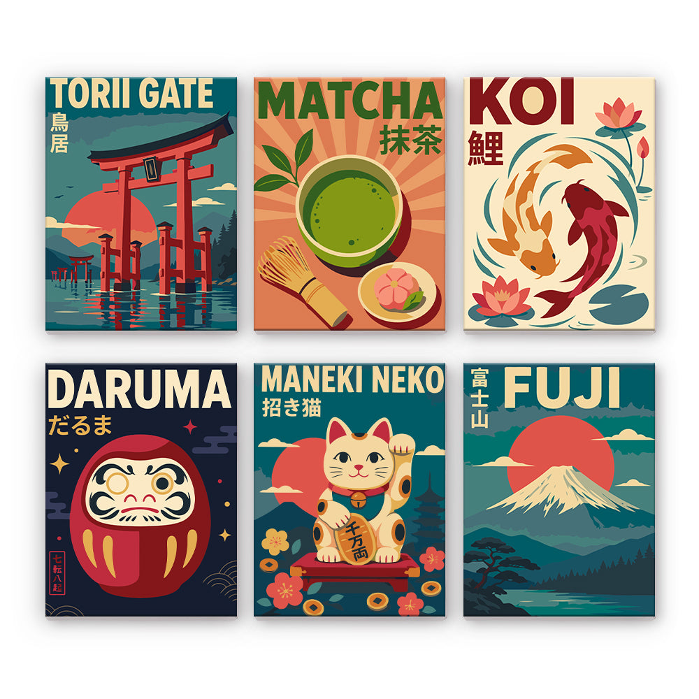 Affiches de symboles japonais