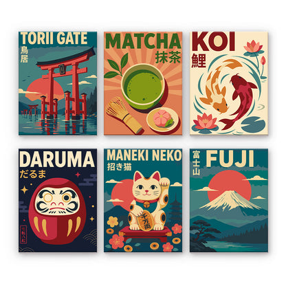Affiches de symboles japonais