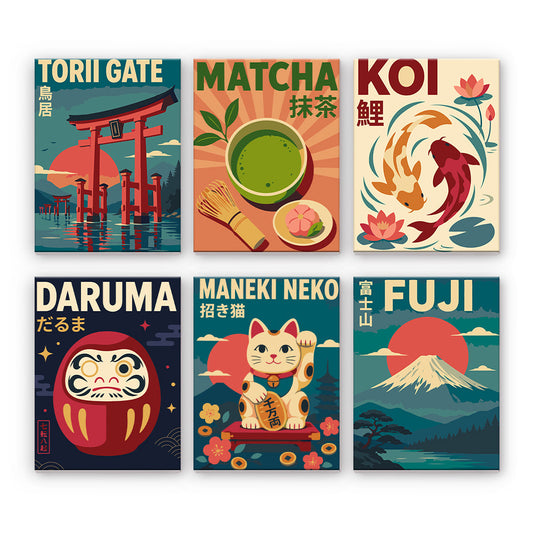 Affiches de symboles japonais