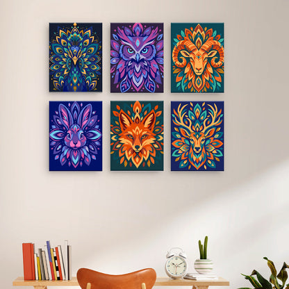 Mandalas animaux colorés