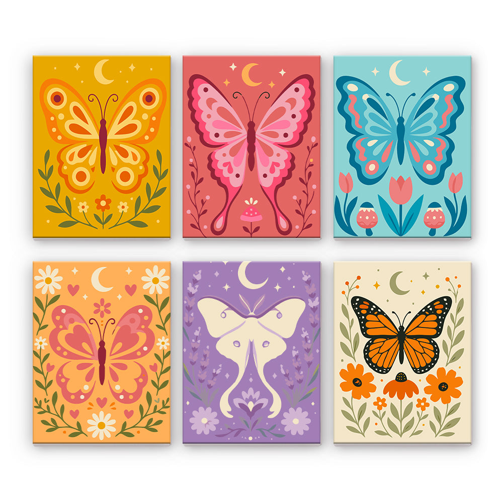 Papillons colorés