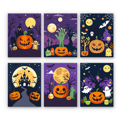 Paysages d'Halloween au clair de lune