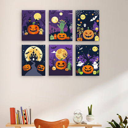 Paysages d'Halloween au clair de lune