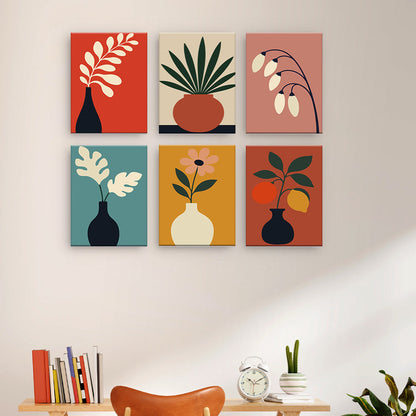 Plantes et vases minimalistes