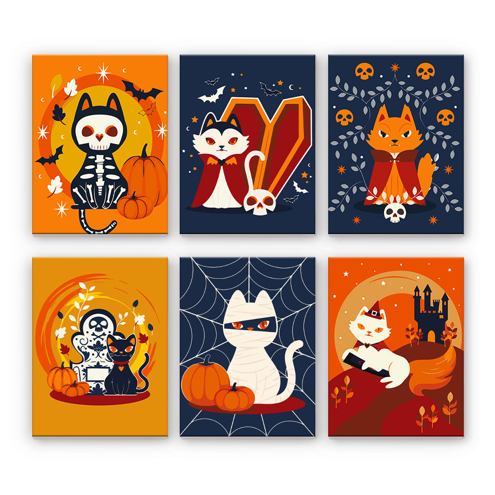 Chats d’Halloween en costume