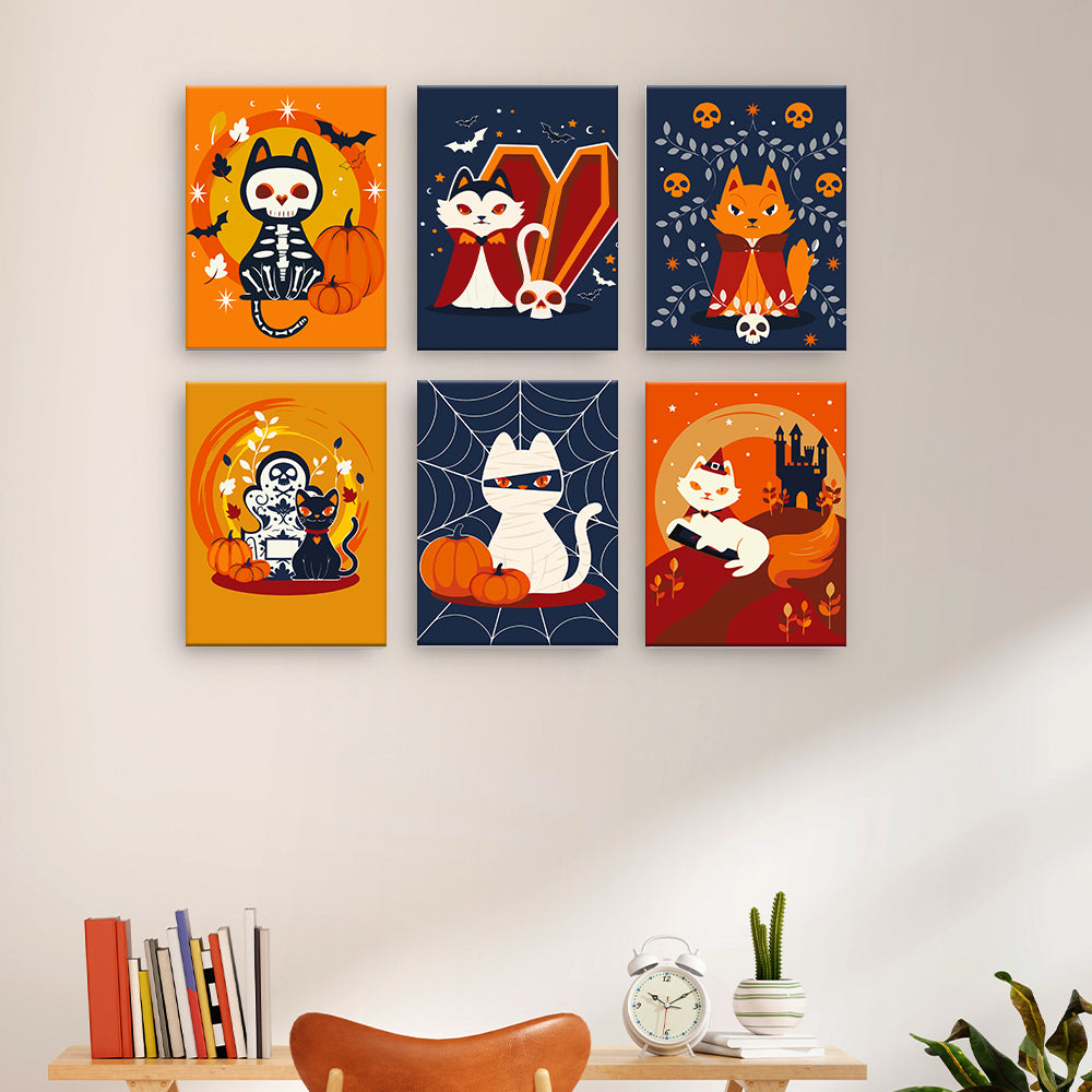 Chats d’Halloween en costume
