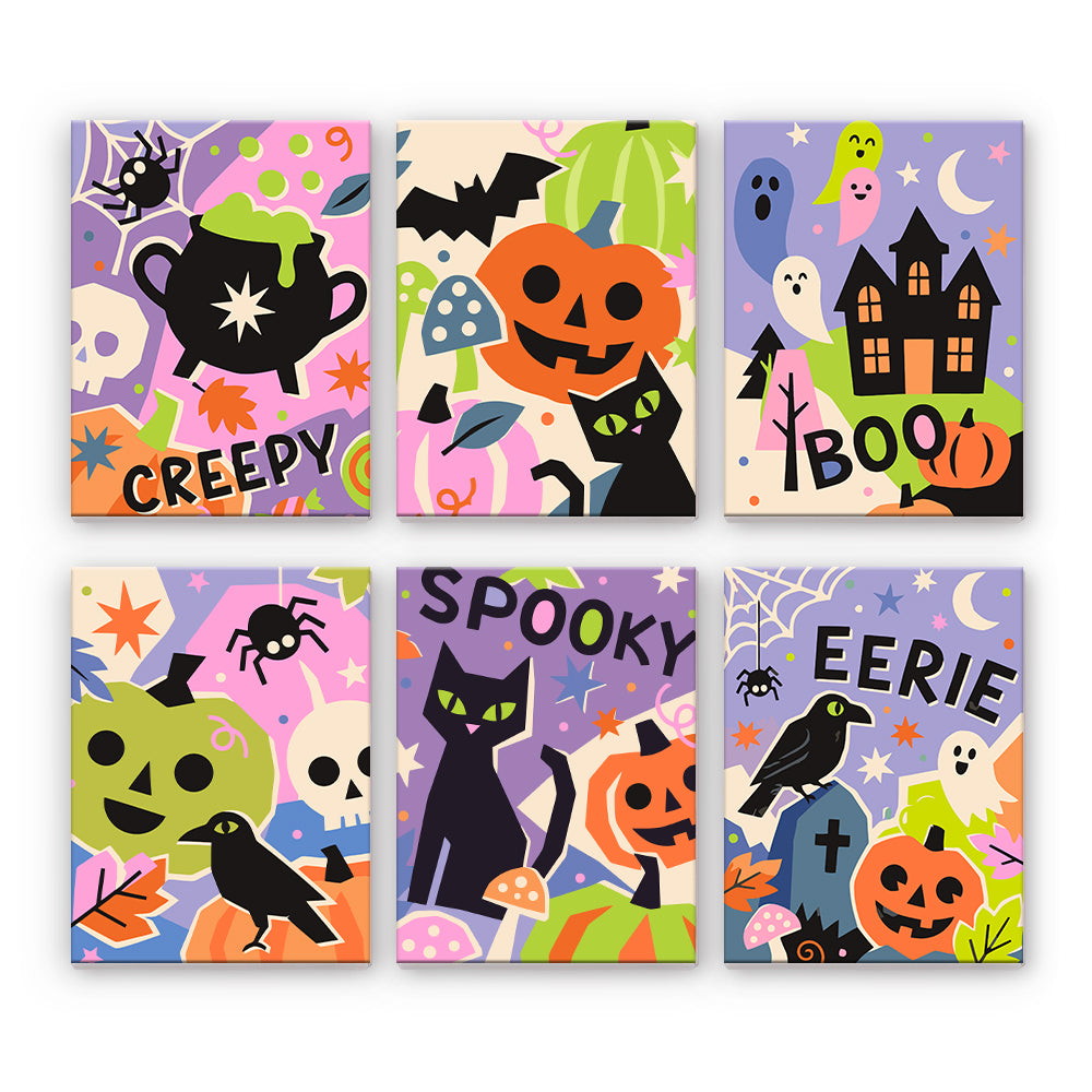 Collage d'Halloween coloré