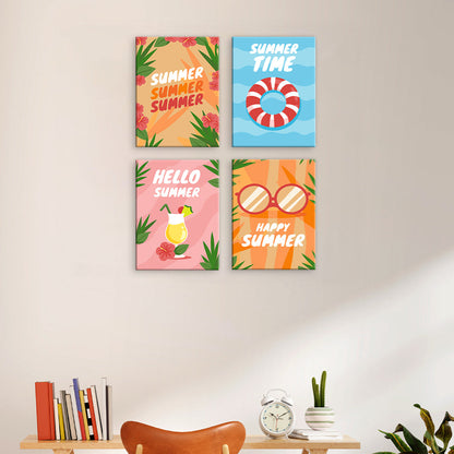 Affiches de typographie d’été