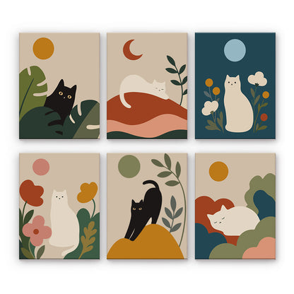 Paysages de chats minimaux