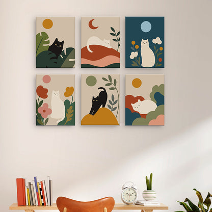 Paysages de chats minimaux