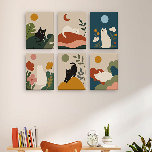 Paysages de chats minimaux