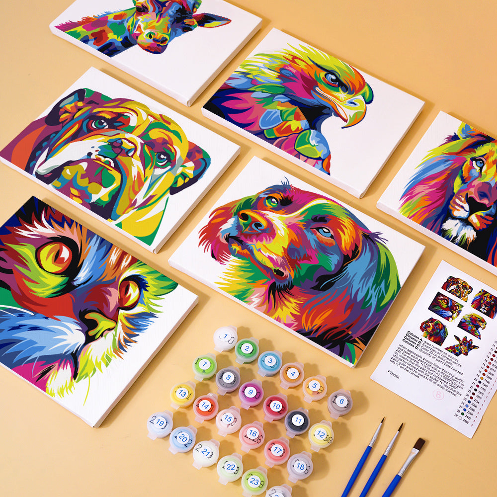 Animaux colorés – Peinture par numéros
