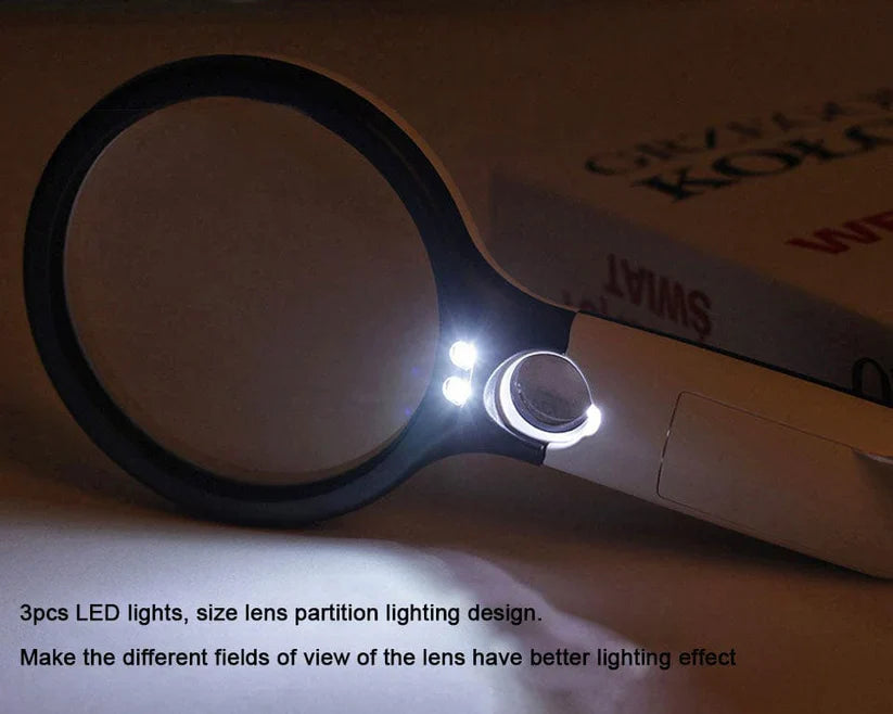 Loupe avec lumière LED