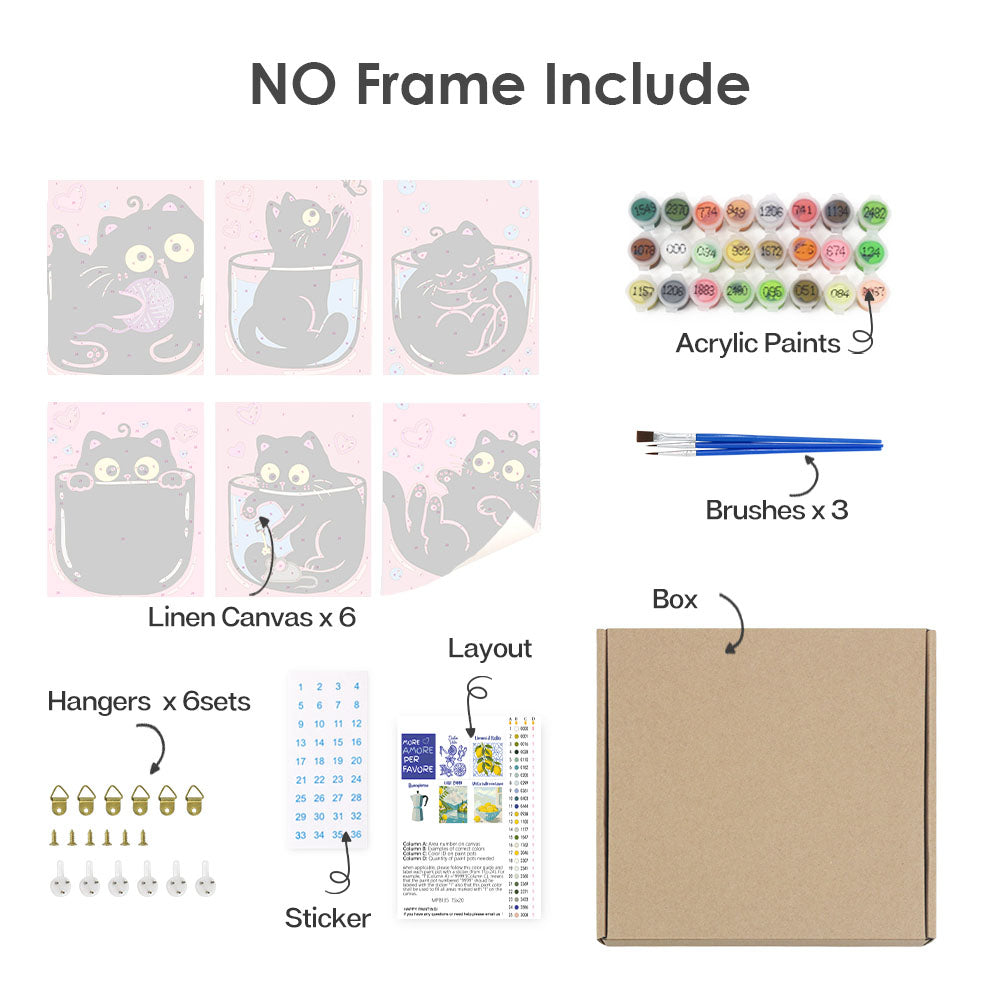 Chats roses et noirs