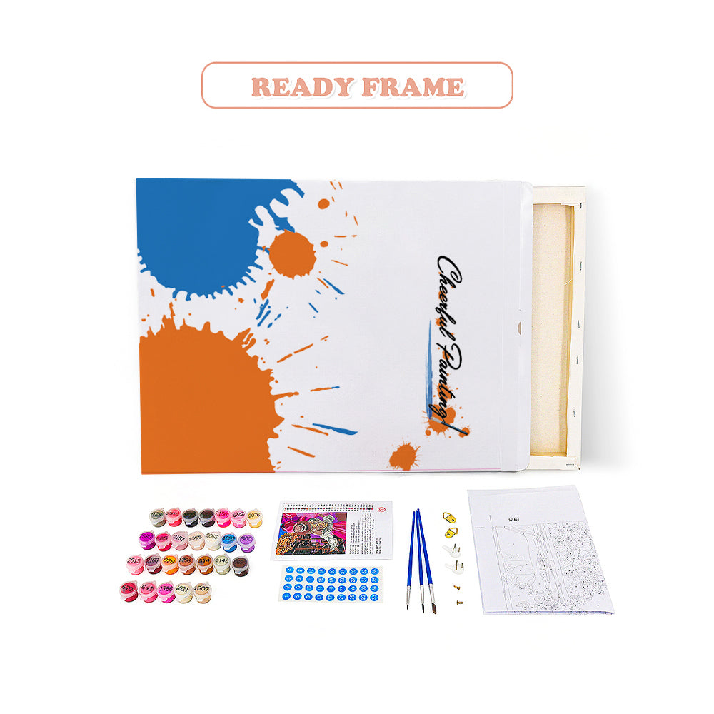 Arbre d’automne sous un ciel bleu – Peinture par numéros