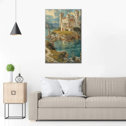 Ancien château sur la mer - Peinture par numéros
