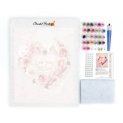 Couronne de roses – Peinture par numéros