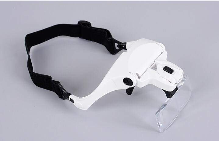 Loupe serre-tête avec éclairage LED